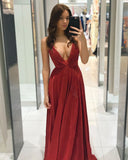 Modern V Neck Backless Prom Dresses Special Evening Dresses