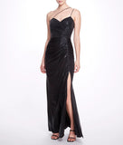 Deep V-neck Spaghetti Strap Shiny Special Prom Dresses Evening Dresses