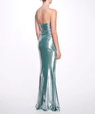 Deep V-neck Spaghetti Strap Shiny Special Prom Dresses Evening Dresses