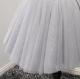 Grey V Neckline Short Party Prom Dresses Perfect Sweet 16 Dress H34