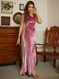 Sexy Party Dresses Floor Length Split High Quality Beautiful Prom Dresses Evening Dresses