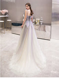 Beauty Spaghetti Straps Ombre Tulle Long Elegant Princess Prom Dresses