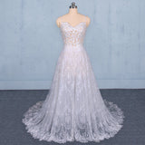 Charming Spaghetti Straps Long A-line Wedding Dresses Beach Wedding Dresses