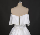 Vintage Simple Style Satin Ivory Wedding Dresses Bridal Dresses