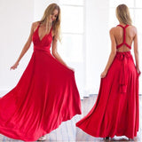 Red Backless V Neck Hot Sale Prom Dresses