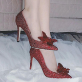 High Heels with Diamonds Evening Party Shoes