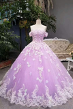 New Arrival Floral Wedding Dresses A-Line Floor Length Lace Up Off The Shoulder With Beads And Appliques JS786