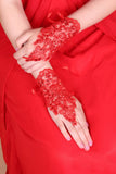 Lace Wrist Length Bridal Gloves JS0036