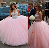 Quinceanera Dresses Sweetheart Ball Gown Floor-Length Beaded Bodice