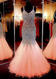 Beauty sweetheart neckline mermaid open back beading pageant formal dresses JS861