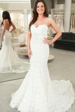 Wedding Dresses Sweetheart Tulle With Applique Court Train Mermaid