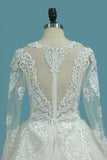 Gorgeous Wedding Dresses Scoop Tulle With Beadings Zipper Back Royal Train