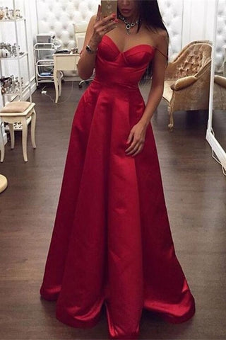 prom dress red long