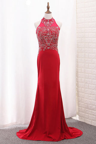 prom dress high neck