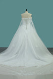 New Arrival Bling Wedding Dresses Off The Shoulder A Line Tulle Lace Up