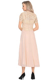 A Line Square Prom Dresses Chiffon&Lace With Jacket