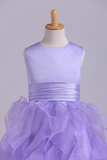 Flower Girl Dresses Ball Gown Scoop Floor Length Organza