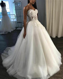 New Arrival Sweetheart Wedding Dresses Tulle Ball Gown