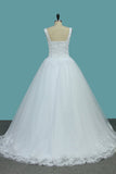 Elegant Off The Shoulder Tulle Wedding Dresses With Appliques