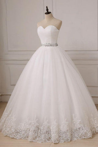 New Arrival Sweetheart Wedding Dresses Tulle Ball Gown Lace Up