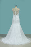 Off The Shouider Wedding Dresses Lace With Beading Mermaid