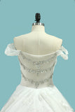 Wedding Dresses Off The Shoulder A Line Tulle With Applique