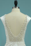 New Bateau Wedding Dresses Mermaid Satin With Beads