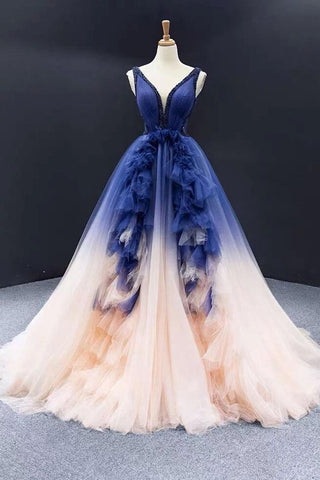 Blue ombre quinceanera dresses best sale