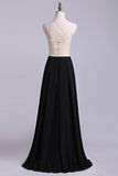 Prom Dresses A Line Floor Length Halter Chiffon