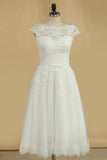 Scoop A Line Wedding Dresses Lace With Applique And Sash