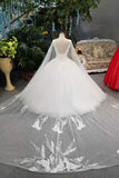 Floor Length Wedding Dresses Lace Up With Beads And Appliques Ball Gown High Quality Low Price