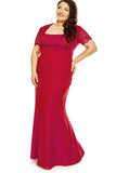 New Arrival Square Neck Prom Dresses Polyester Mermaid Floor Length