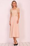 A Line Square Prom Dresses Chiffon&Lace With Jacket