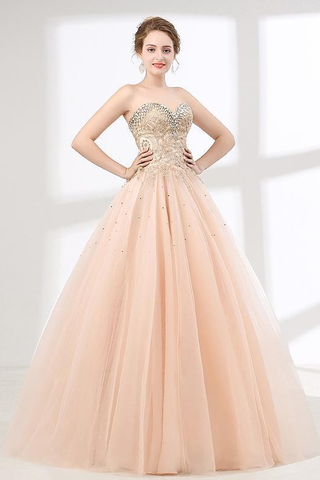 Prom Dresses Sweetheart A Line Tulle With Ruffles