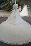 New Arrival Gorgeous Wedding Dresses Royal Train Lace Up A-Line Tulle