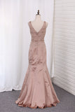 New Arrival Evening Dresses V Neck Satin With Beading Mermaid