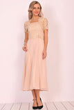 A Line Square Prom Dresses Chiffon&Lace With Jacket