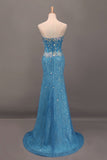 Sweetheart Sheath/Column Prom Dress Lace With Rhinestone