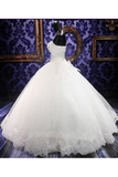 Ball Gown Sweetheart Tulle Wedding Dresses Strapless Wedding Gowns