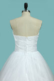 Wedding Dress A Line Sweetheart Tulle With Beads And Ruffles