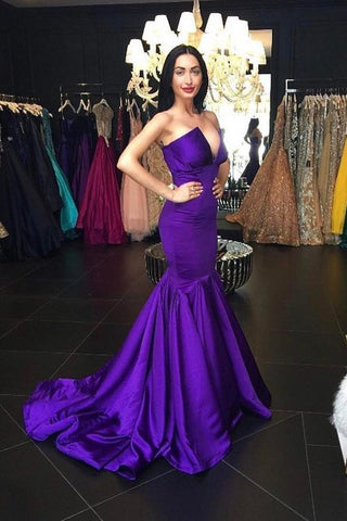 New Arrival Evening Dresses Mermaid Satin Sweep Train