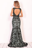 New Arrival Scoop Prom Dresses With Applique And Beads Tulle