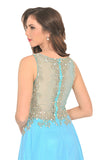 Prom Dresses Scoop Chiffon With Beading A Line Zipper Up