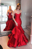 New Arrival Evening Dresses Mermaid Sweetheart Satin Lace Up