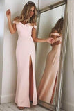 Off The Shoulder Evening Dresses Spandex Mermaid With Slit