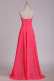 Prom Dresses Sheath/Column Sweetheart Asymmetrical With Beading Chiffon