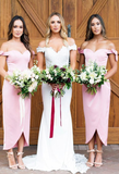 Hot Sale Sheath Off The Shoulder Elegant Bridesmaid Dresses Prom Dresses