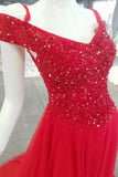 Bling Bling A Line Prom Dresses Lace Up Off The Shoulder With Beadings And Rhinestones