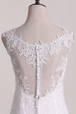 Wedding Dresses Scoop A Line Tulle With Applique