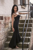 Mermaid Evening Dresses Spaghetti Straps Satin Asymmetrical